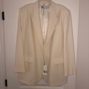 Zara Oversized Blazer Cream XXL NWT